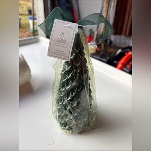 NEW 7 inches Elegant Christmas Green Tree CANDLE Royal Vintage